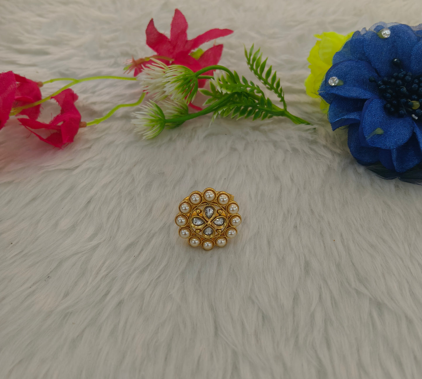 Gold Cocktail Indian Finger Vena Rings