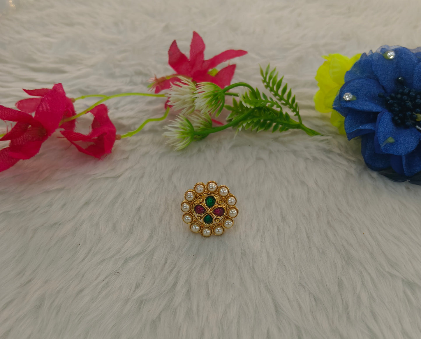 Gold Cocktail Indian Finger Vena Rings