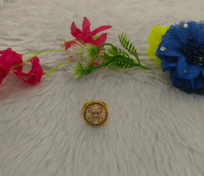 Gold Cocktail Indian Finger Vena Rings