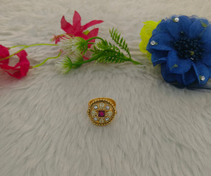 Gold Cocktail Indian Finger Vena Rings