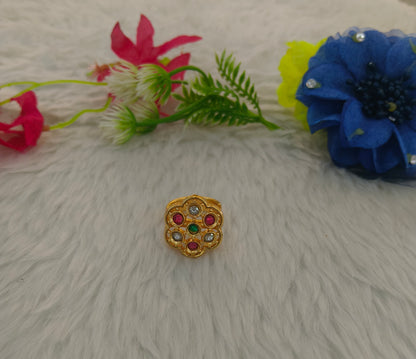 Gold Cocktail Indian Finger Vena Rings