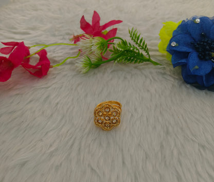 Gold Cocktail Indian Finger Vena Rings