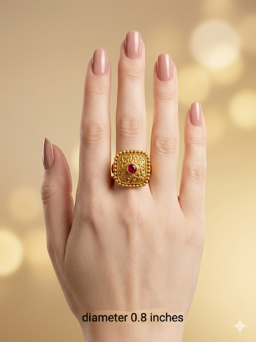 Gold Cocktail Indian Finger Vena Rings