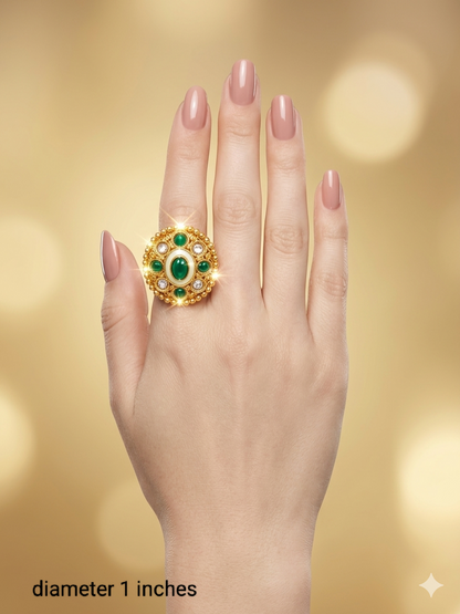 Gold Cocktail Indian Finger Vena Rings