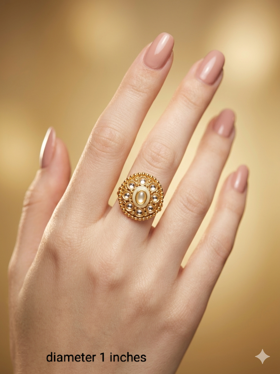 Gold Cocktail Indian Finger Vena Rings