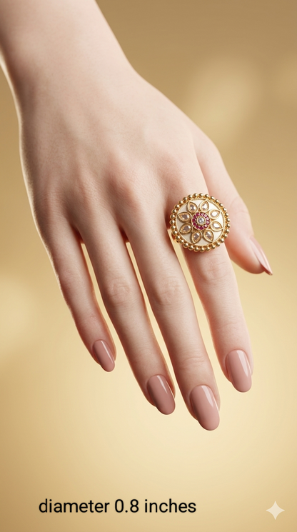 Gold Cocktail Indian Finger Vena Rings
