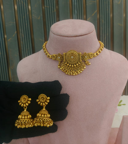 Gold Polki  Choker  Jewellery Litika Set