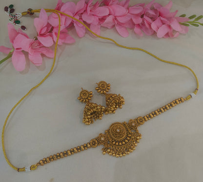 Gold Polki  Choker  Jewellery Litika Set