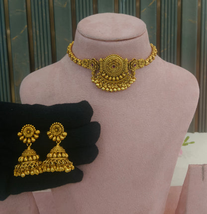 Gold Polki  Choker  Jewellery Litika Set