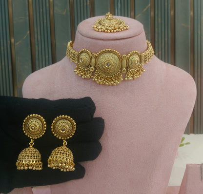 Gold Polki  Choker  Jewellery Litika Set