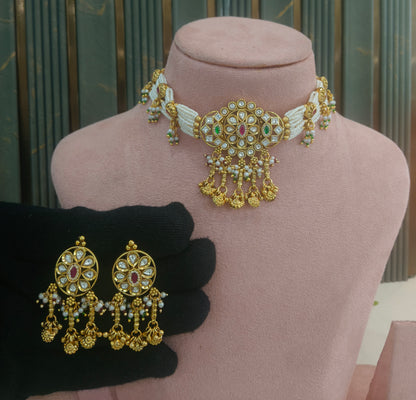 Gold Polki  Choker  Jewellery Litika Set