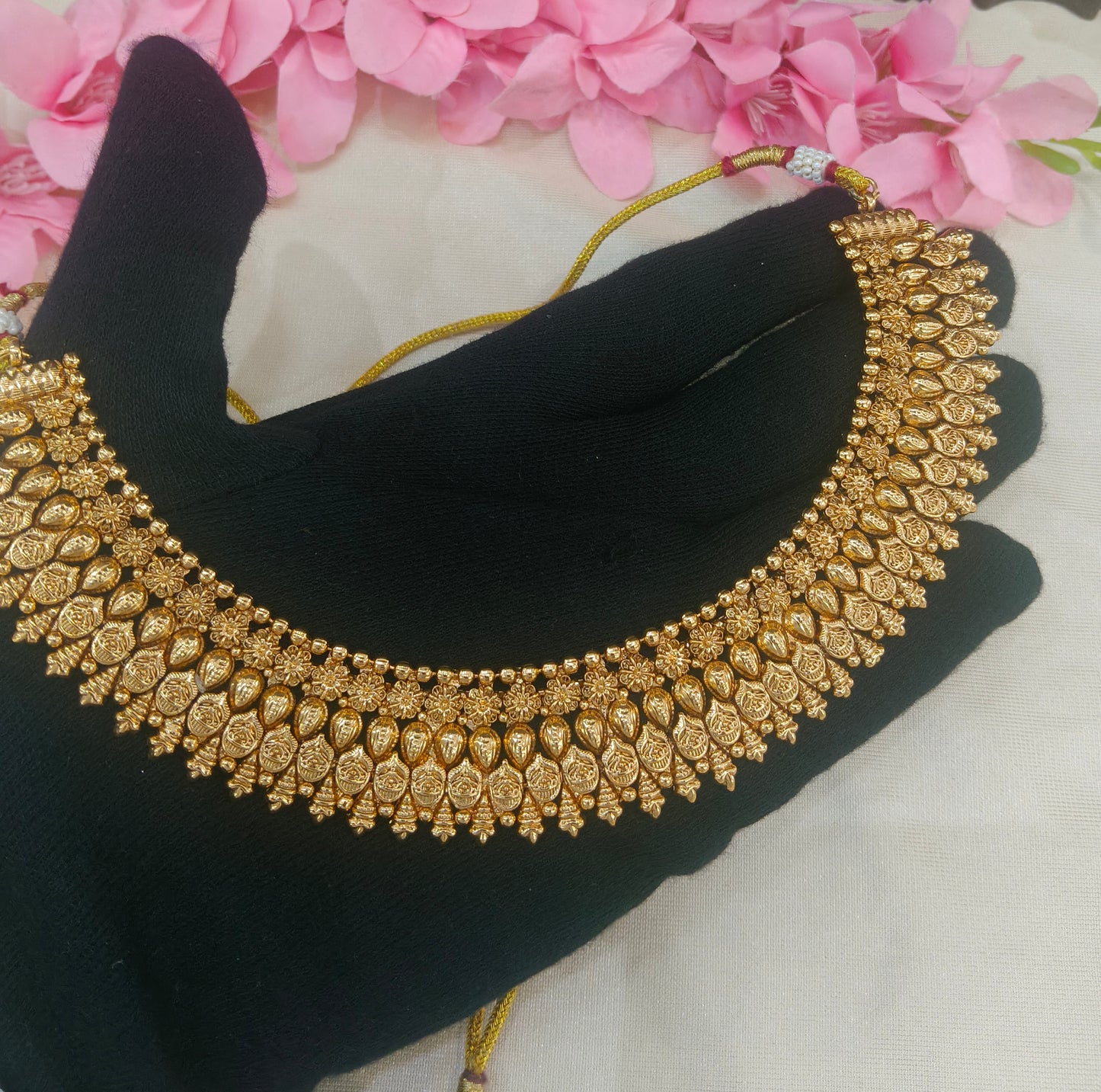 Gold Polki  Necklace  Jewellery Sarika Set