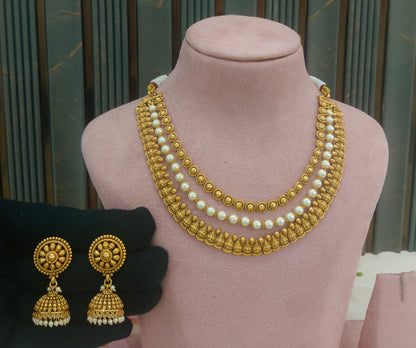 Gold Polki  Necklace  Jewellery Sarika Set