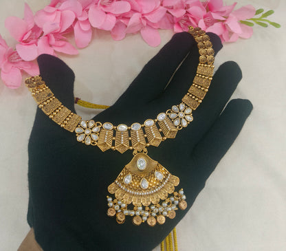 Gold Polki  Necklace  Jewellery Latika Set
