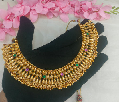 Gold Polki  Necklace  Jewellery Sarika Set