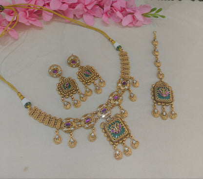 Gold Polki  Necklace  Jewellery Latika Set