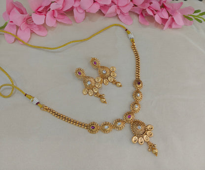 Gold Polki  Necklace  Jewellery Latika Set