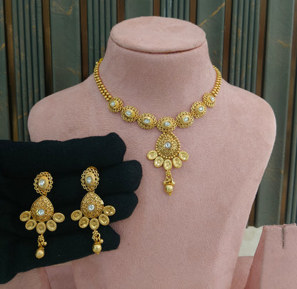 Gold Polki  Necklace  Jewellery Latika Set