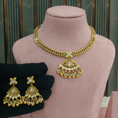 Gold Polki  Necklace  Jewellery Latika Set