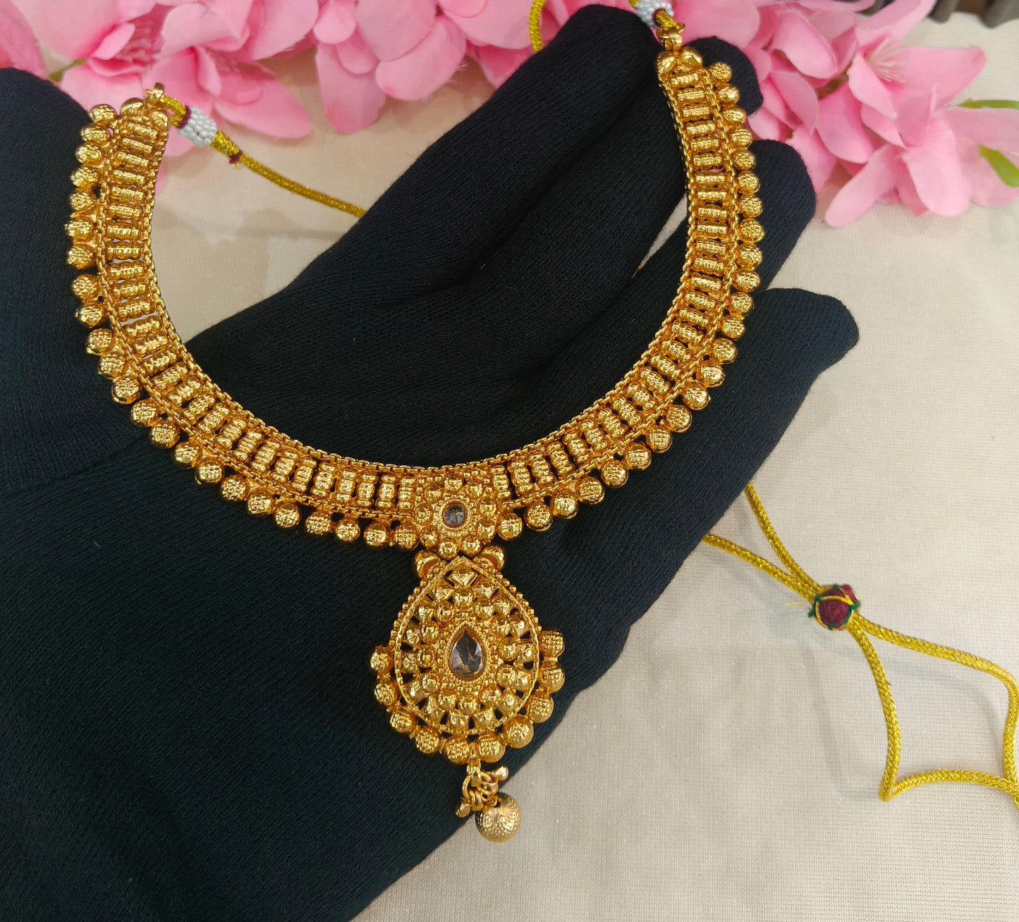 Gold Polki  Necklace  Jewellery Latika Set