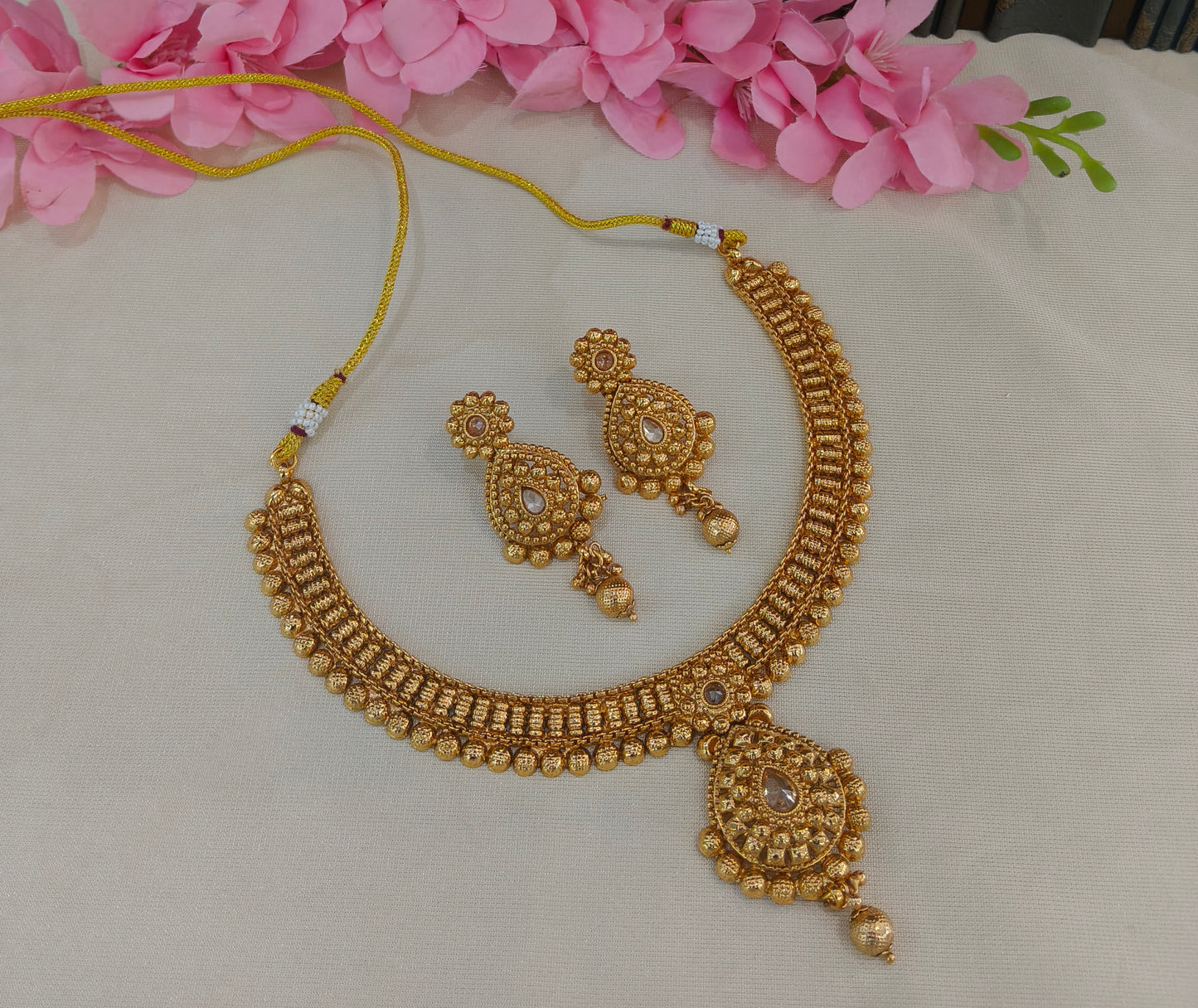 Gold Polki  Necklace  Jewellery Latika Set