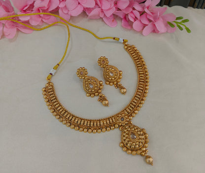 Gold Polki  Necklace  Jewellery Latika Set
