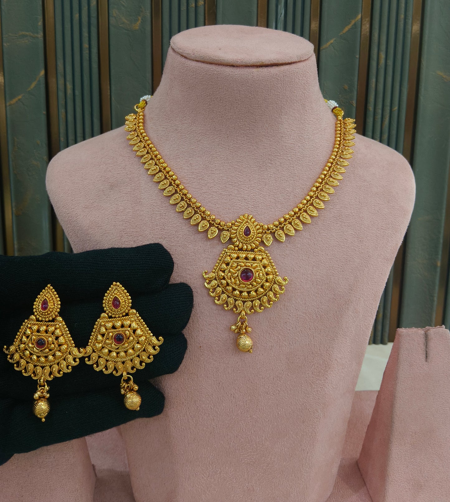 Gold Polki  Necklace  Jewellery Latika Set