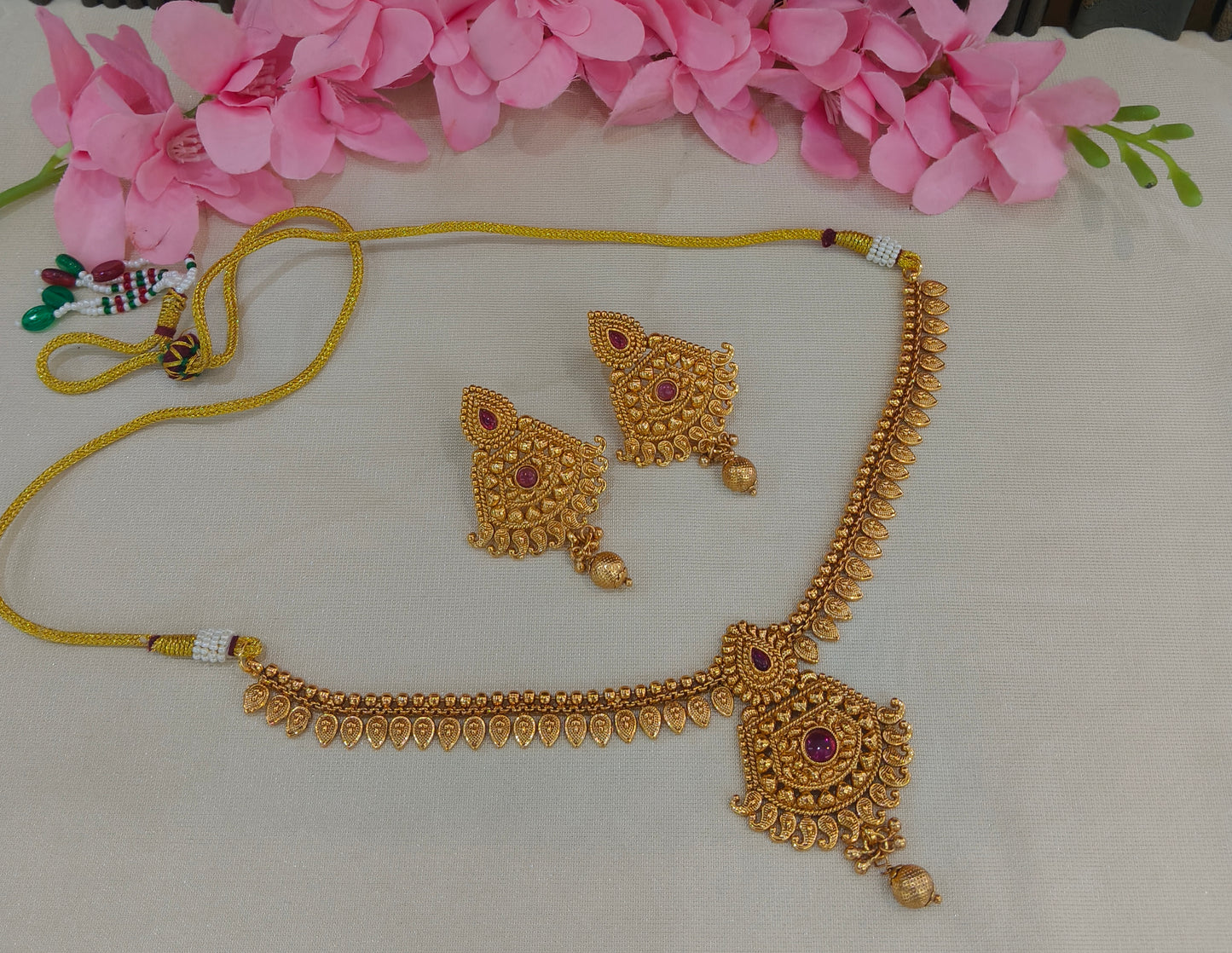 Gold Polki  Necklace  Jewellery Latika Set