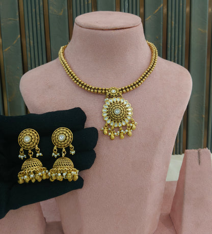 Gold Polki  Necklace  Jewellery Latika Set