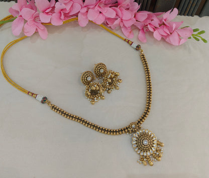 Gold Polki  Necklace  Jewellery Latika Set