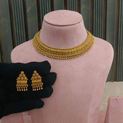 Gold Polki Necklace Jewellery Harveen Set