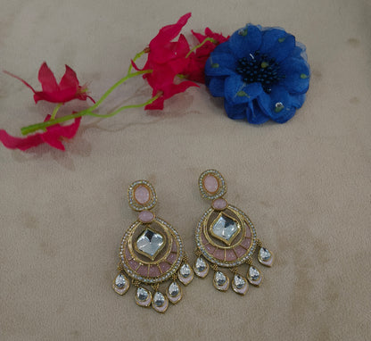 Antique Kundan Bollywood Indian Bega Earrings