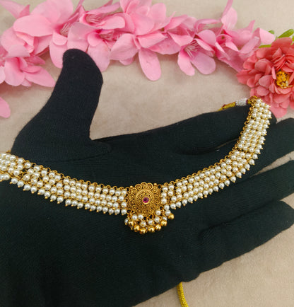Gold Polki Necklace Jewellery Zarina Set