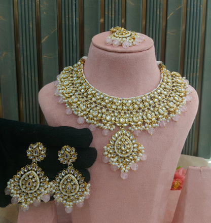 Kundan necklace Pink Jewelry Aman Set