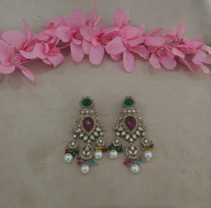 Gold Bollywood Indian Sarpunch Earrings