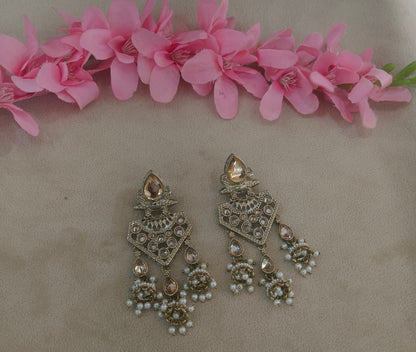 Gold Bollywood Indian Sarpunch Earrings