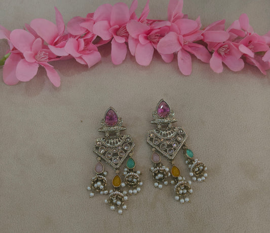 Gold Bollywood Indian Sarpunch Earrings
