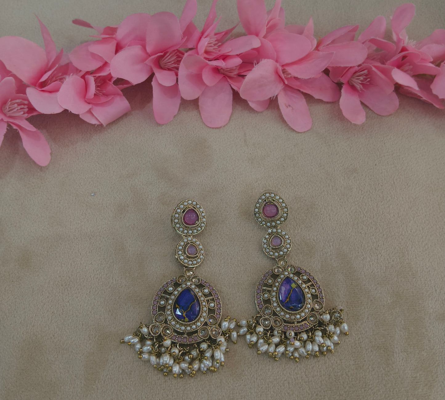 Gold Bollywood Indian Kanif Earrings