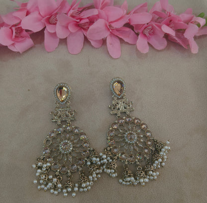 Gold Bollywood Indian Sarpunch Earrings