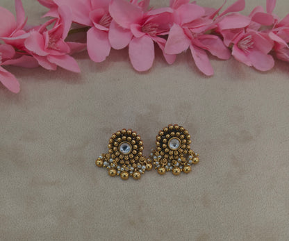 Gold Polki Yaad Earrings