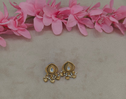 Gold Polki Yaad Earrings