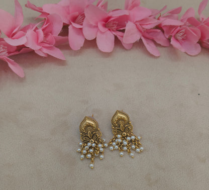 Gold Polki Yaad Earrings