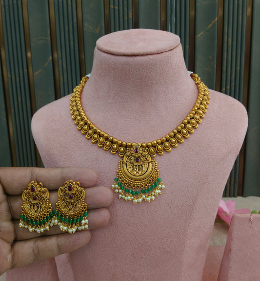 Gold Polki Necklace Jewellery Zarina Set