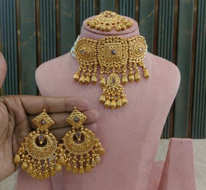 Gold Polki Necklace Jewellery Sonia Set