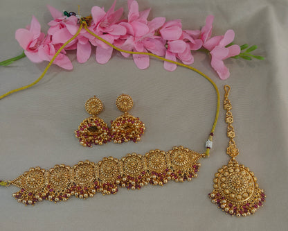 Gold Polki Necklace Jewellery Sonia Set
