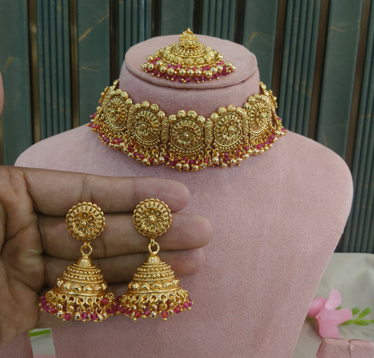 Gold Polki Necklace Jewellery Sonia Set