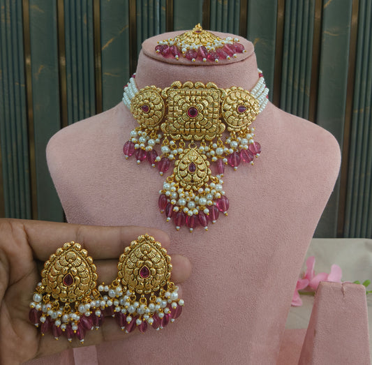 Gold Polki Necklace Jewellery Sonia Set
