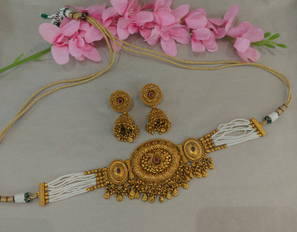 Gold Polki Necklace Jewellery Sonia Set