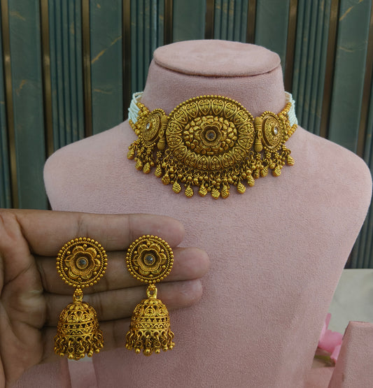 Gold Polki Necklace Jewellery Sonia Set
