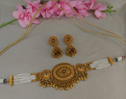 Gold Polki Necklace Jewellery Sonia Set